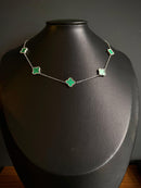 Colar e Pulseira Trevo Verde