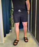 Short de linho Preto