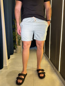 Short de linho Cinza