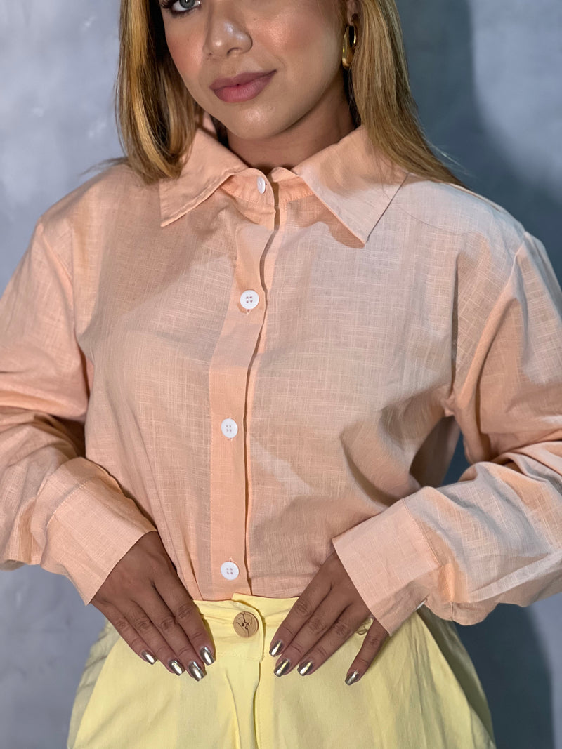 Camisa de Linho Salmon - Feminino