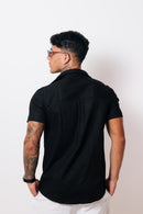 Camisa de Linho Preta