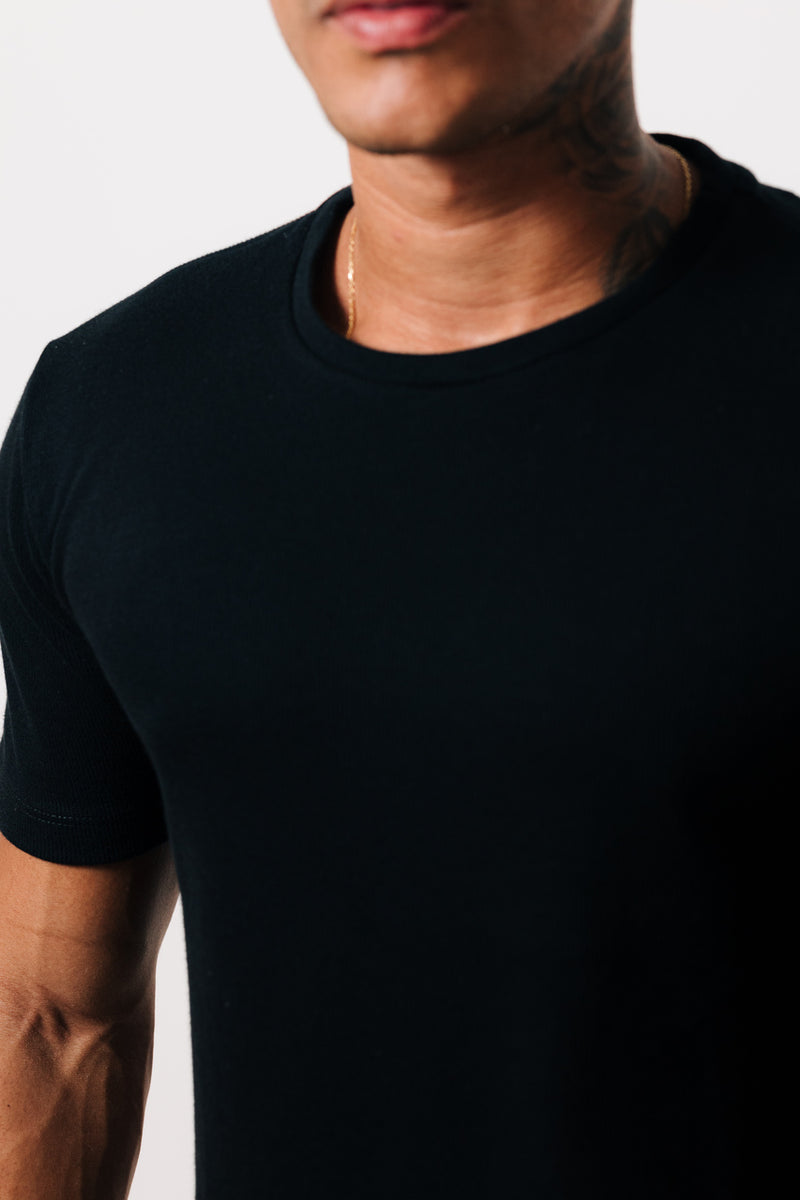 Camisa Canelada Preta
