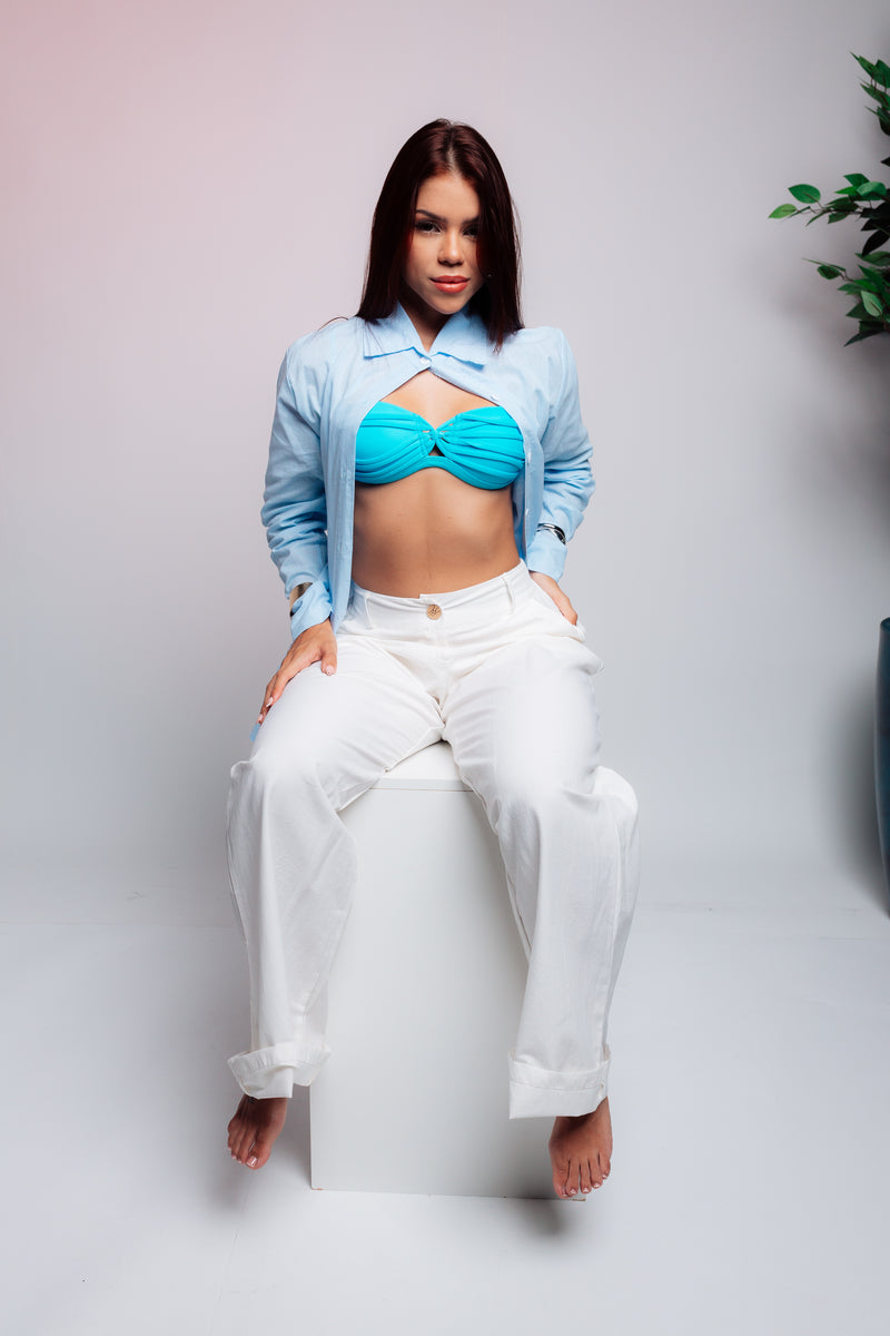 Calça de Alfaiataria feminina Branca