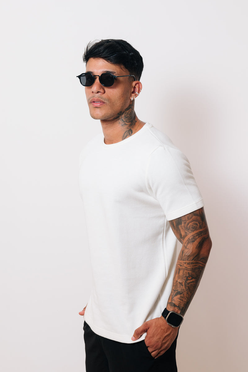 Camisa Canelada Off White