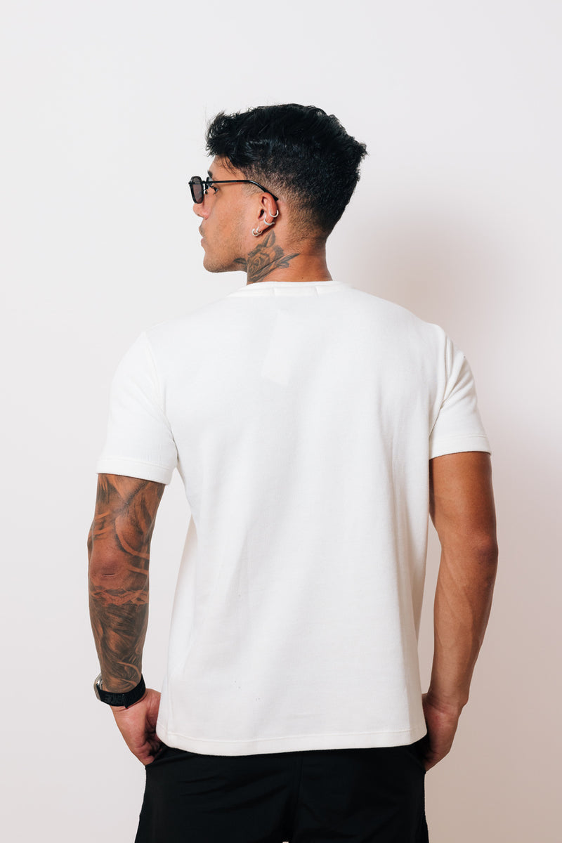 Camisa Canelada Off White