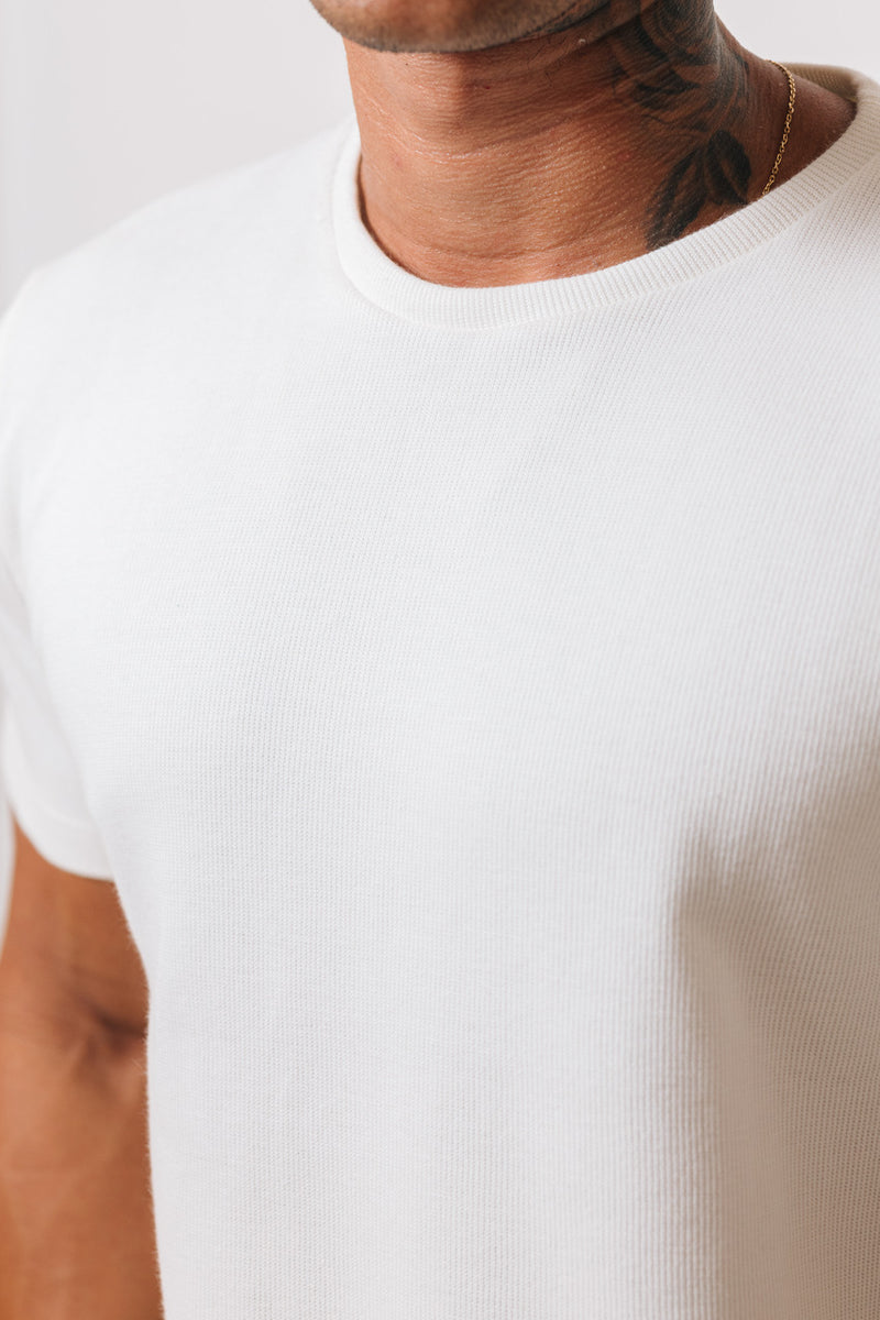 Camisa Canelada Off White