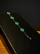 Colar e Pulseira Trevo Verde