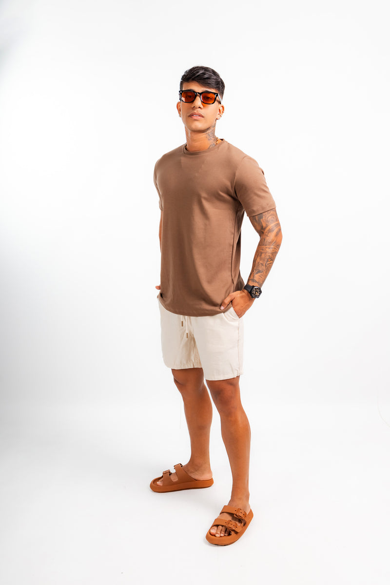 Camisa Suedine Bege
